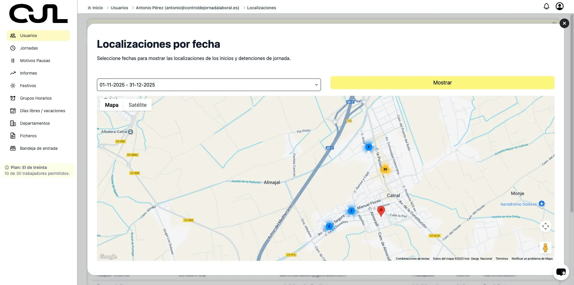 Pagina Localizaciones