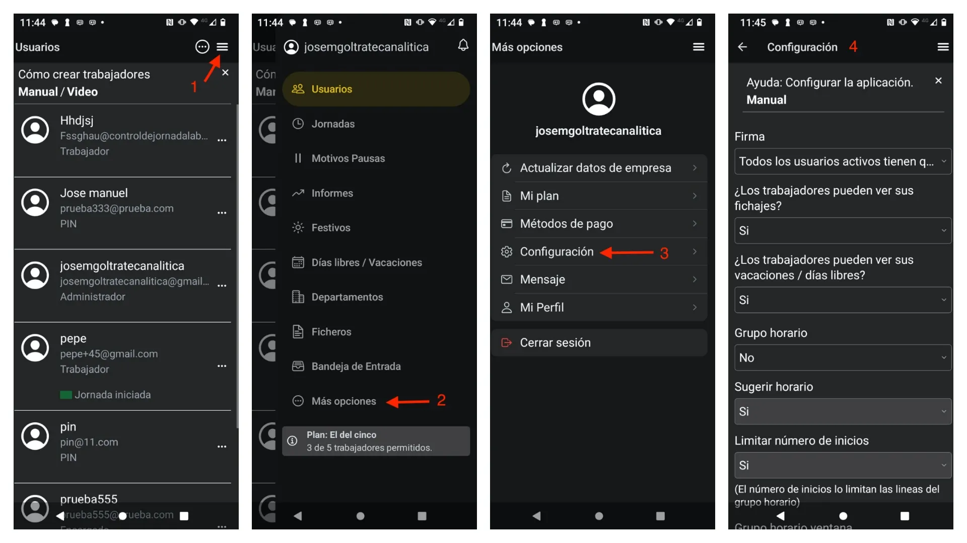 Cómo acceder a Configuración desde la aplicación móvil
