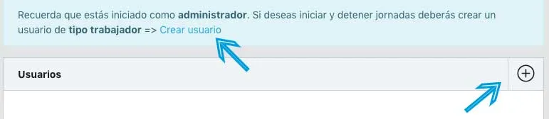 alta de nuevo trabajador en control horario