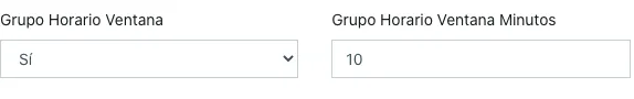 &#x27;ventana grupo horario opciones&#x27;